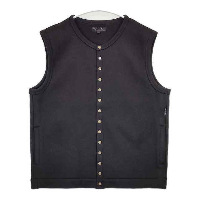 Agnès b. homme 裏起毛スナップボタン カーディガン ブラックTO agnes b カーディガン 黒 起毛｜Agnès b. homme 裏起毛スナップボタン