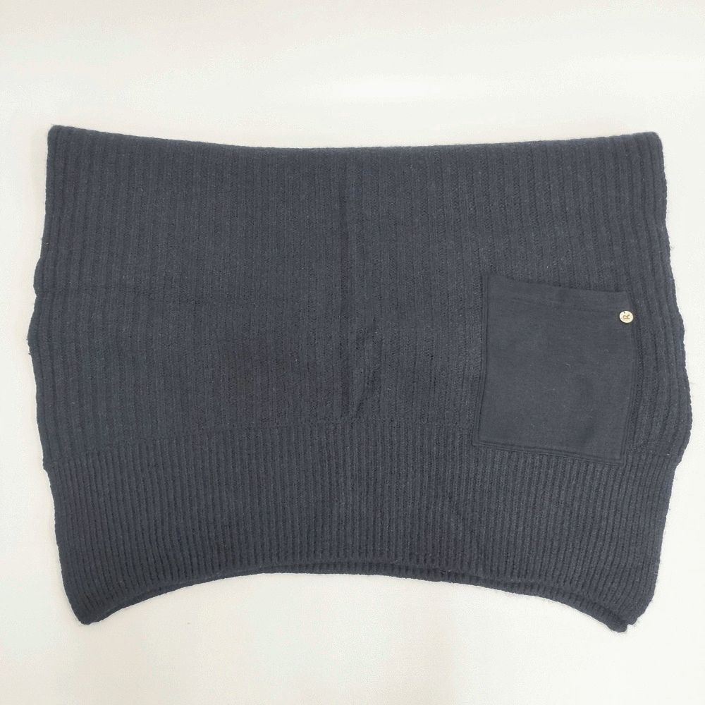 45R/45rpm 甘撚りウールリブストール 定価30800円 ポケット付き