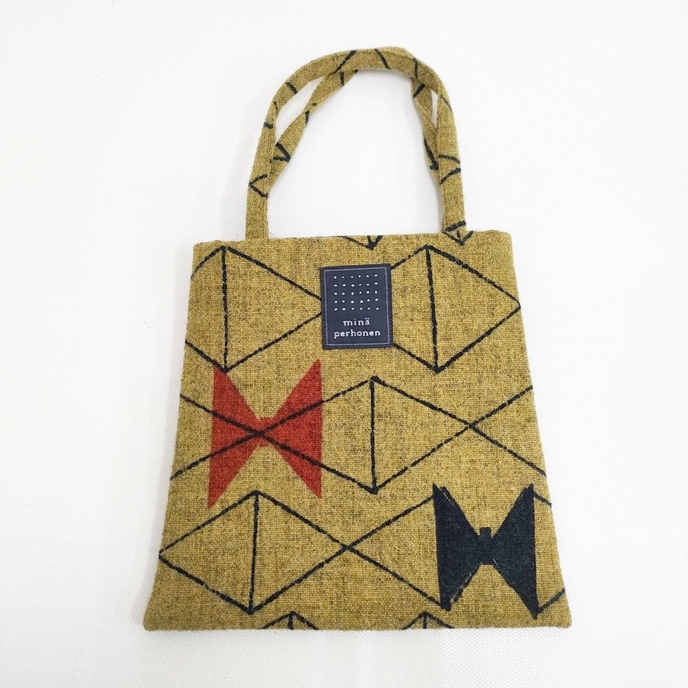 mina perhonen mariposa ミニバッグ ウールナイロン トートバッグ