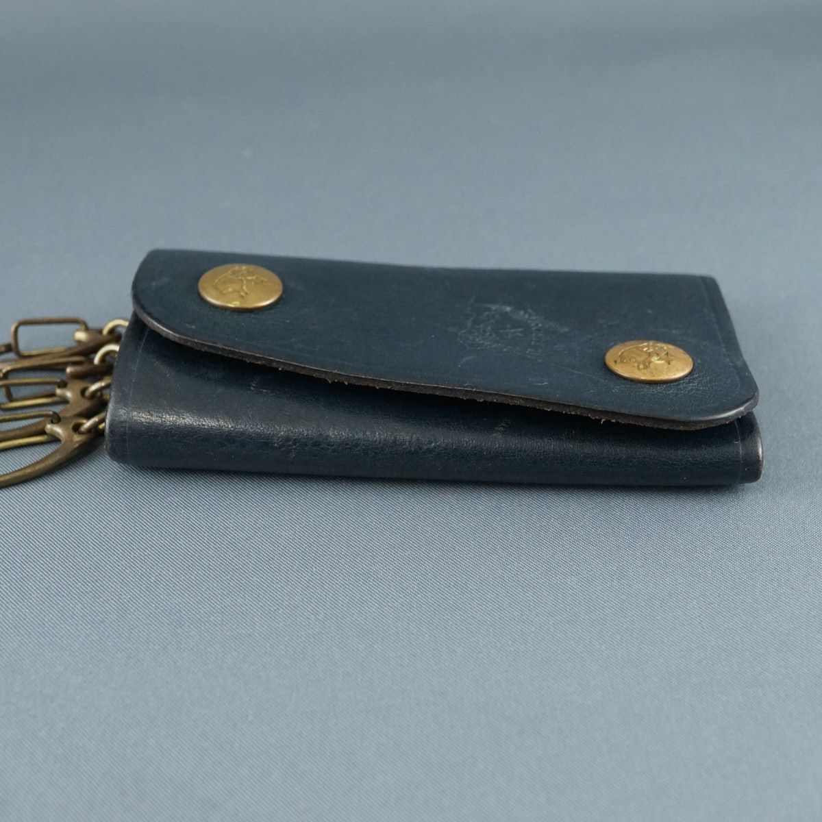 IL BISONTE イルビゾンテ レザー 4連 キーケース USED品 ネイビー