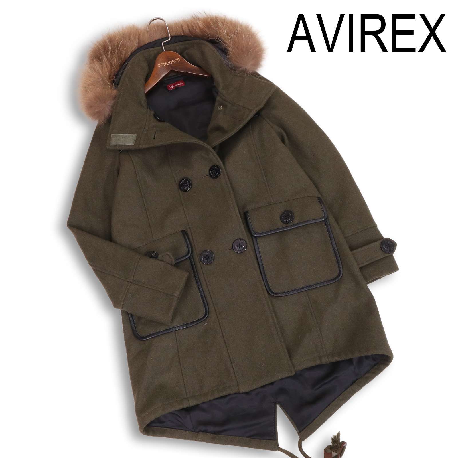 AVIREX アヴィレックス 秋冬 リアル ファー♪ ミリタリー メルトン 