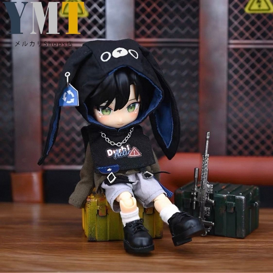 オビツ11 ドール服 サイバーパンク風セット パーカー、トップス