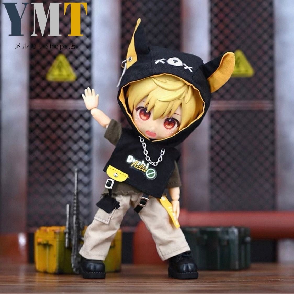 オビツ11 ドール服 サイバーパンク風セット パーカー、トップス