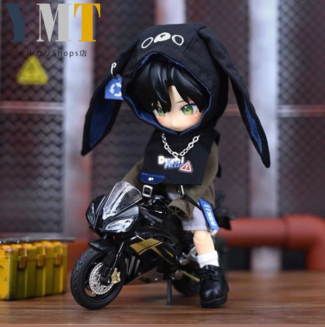 オビツ11 ドール服 サイバーパンク風セット パーカー、トップス