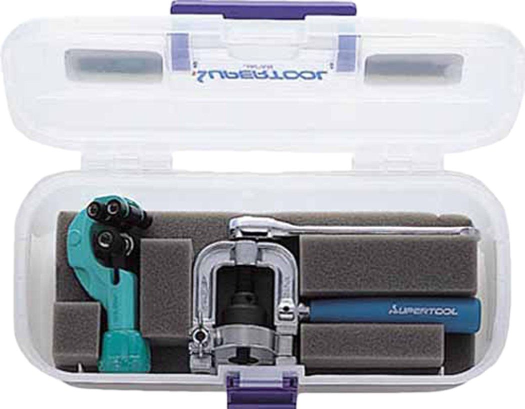 スーパー フレキ管ツバ出し工具 ラチェットハンドル式 カッターセット THS 406 R