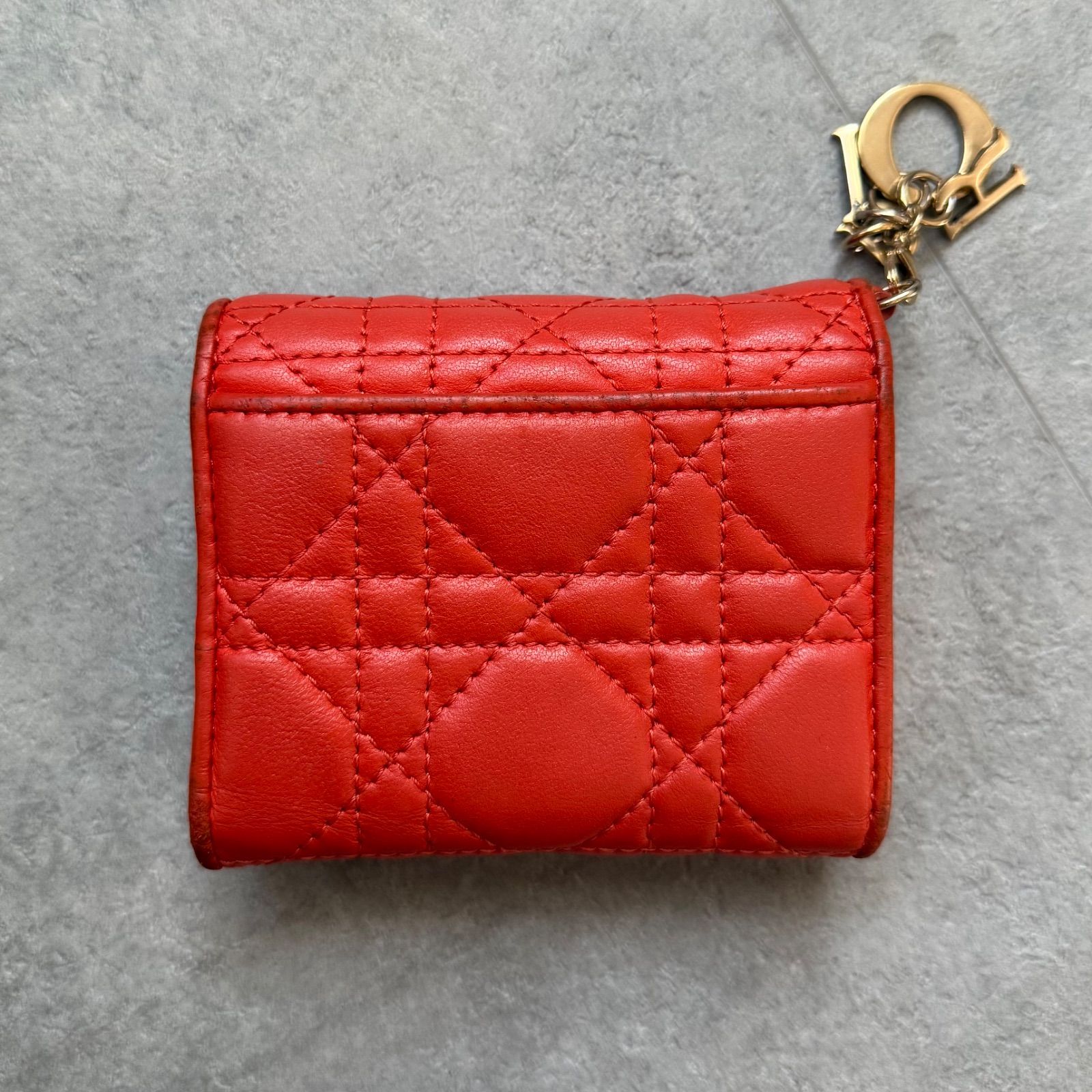 美品 ディオール 三つ折り財布 ロータス カナージュ ウォレット 赤 コンパクト 楽天市場】クリスチャン ディオール Christian Dior 財布 三つ折り