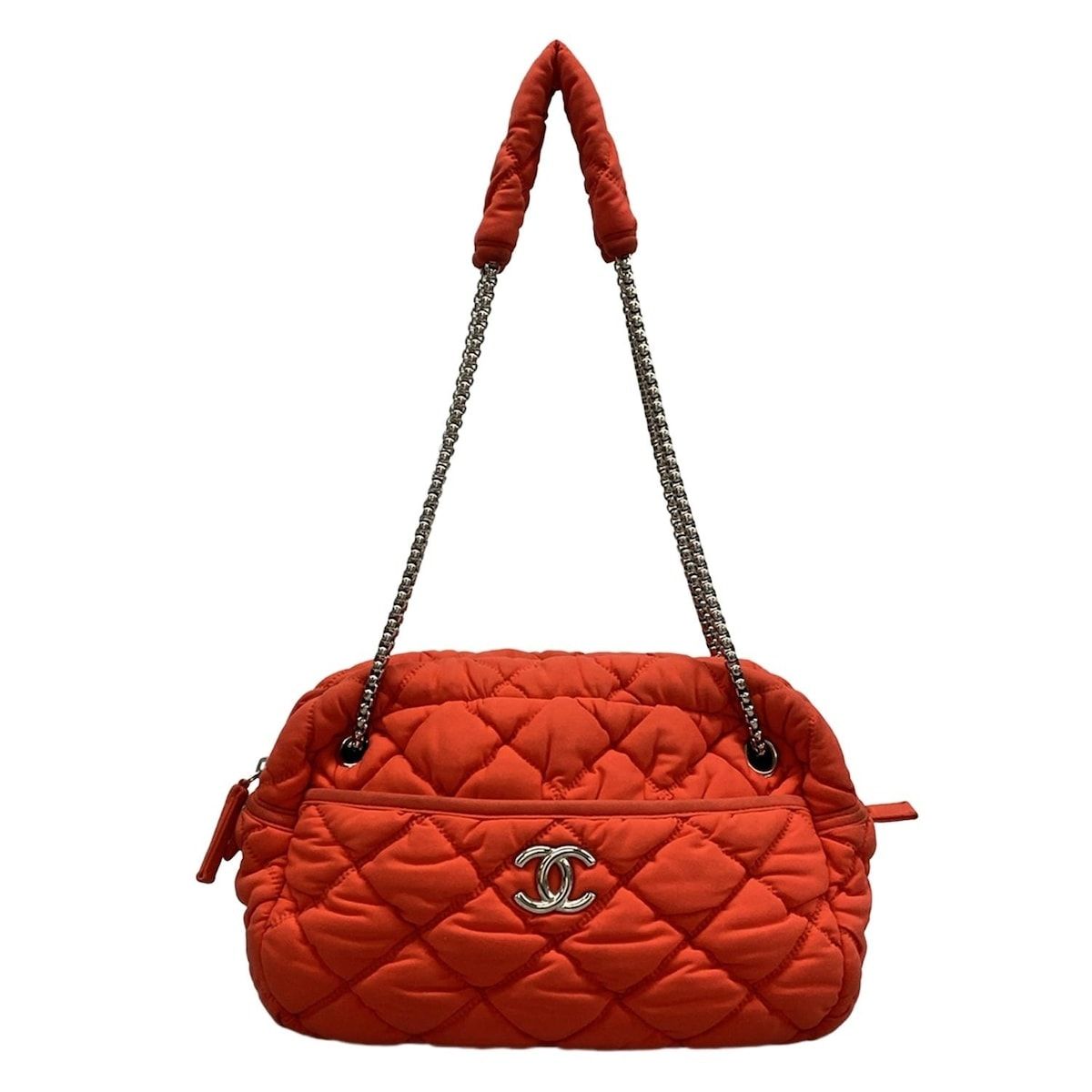 CHANEL(シャネル) ショルダーバッグ バブルキルト レッド チェーン