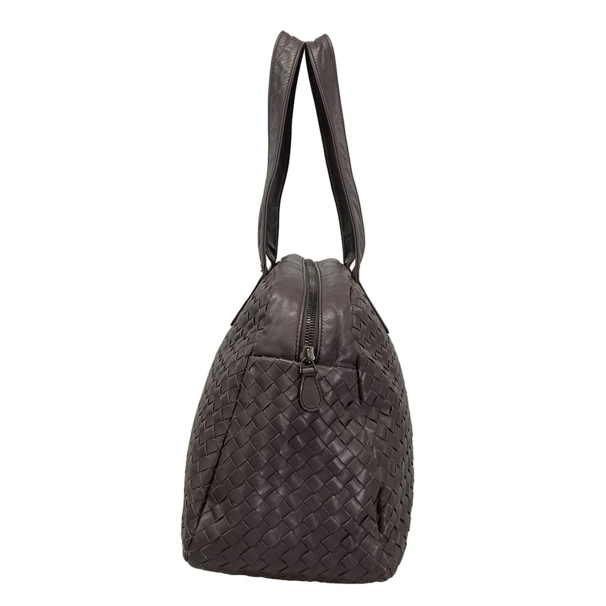 BOTTEGA VENETA カプリ イントレチャートダークブラウンハンドバッグ BOTTEGA VENETA イントレチャート カバ MM トートバッグ ブラウン