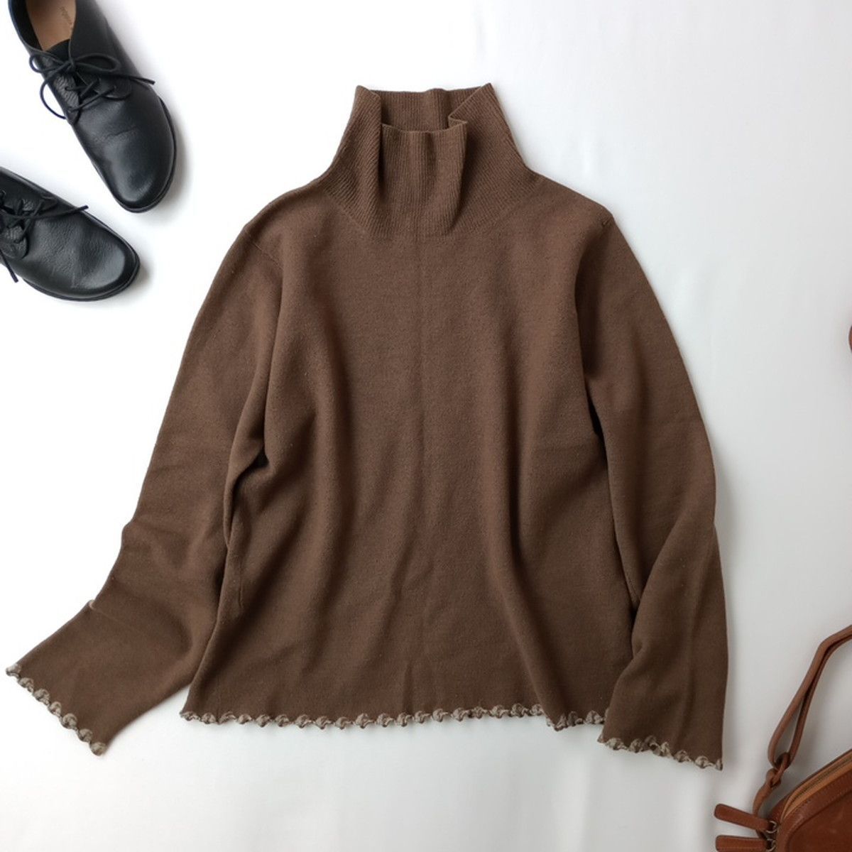 JURGEN LEHL ヨーガンレール ウール 毛 100％ ハイネックニット