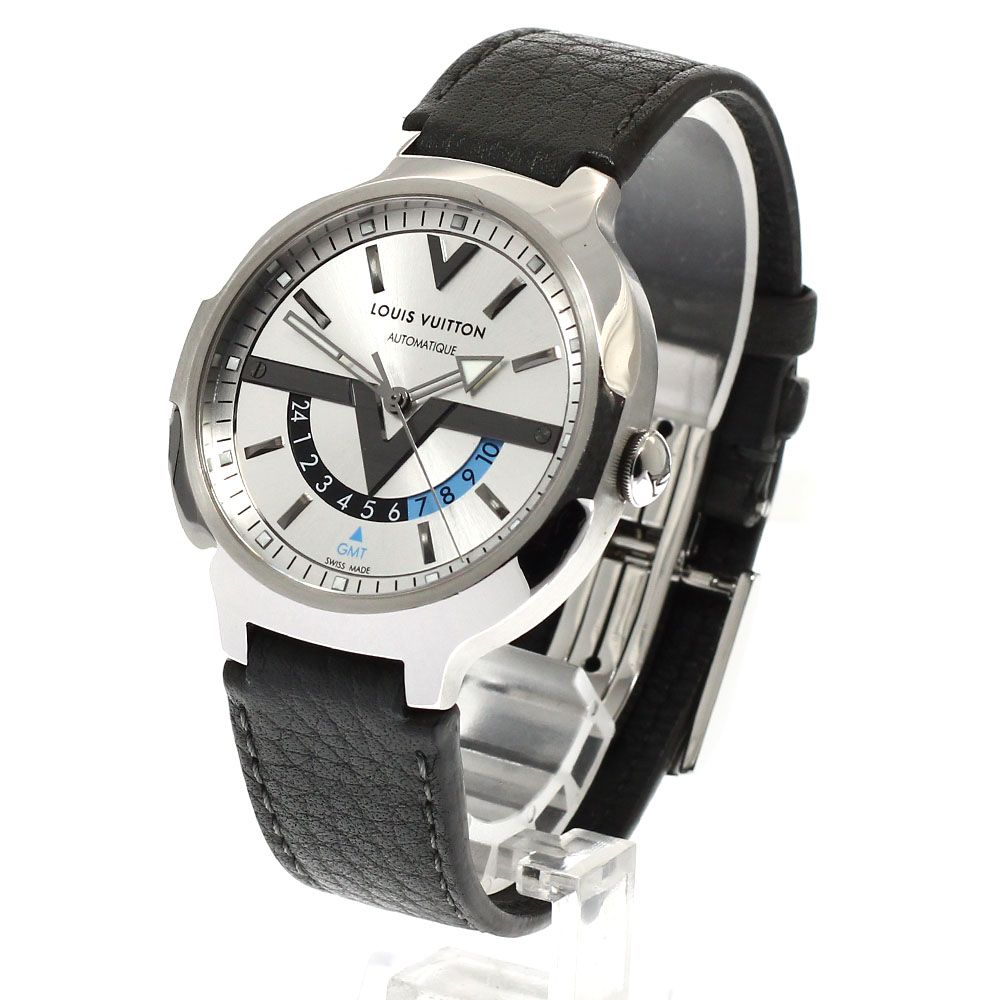  ルイ ヴィトン LOUIS VUITTON Q7D31 ヴォヤジャー GMT デイ＆ナイト 自動巻き メンズ 箱 保証書付き_936351 秋コーデ 自動巻き時計 腕時計(アナログ)