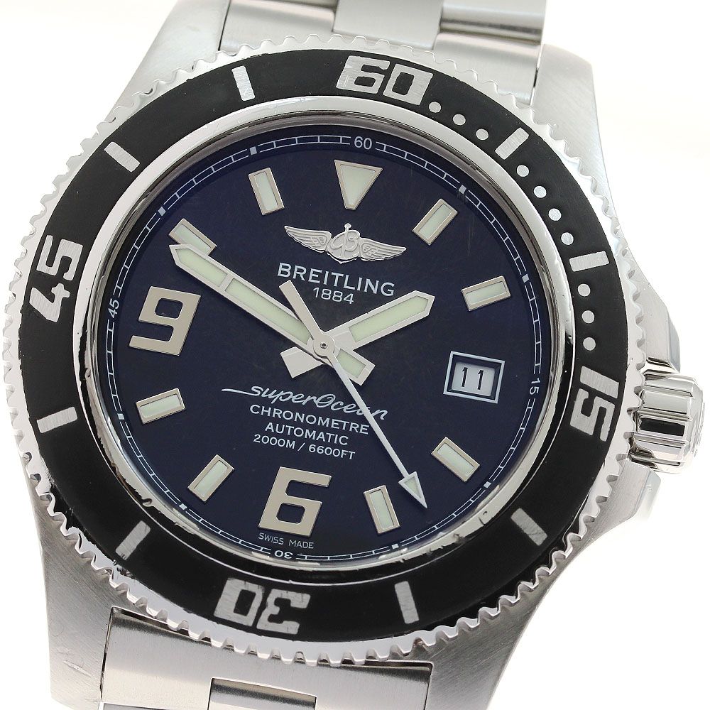 ブライトリング BREITLING A17391 スーパーオーシャン 44 デイト 自動巻き メンズ 箱 保証書付き_935073