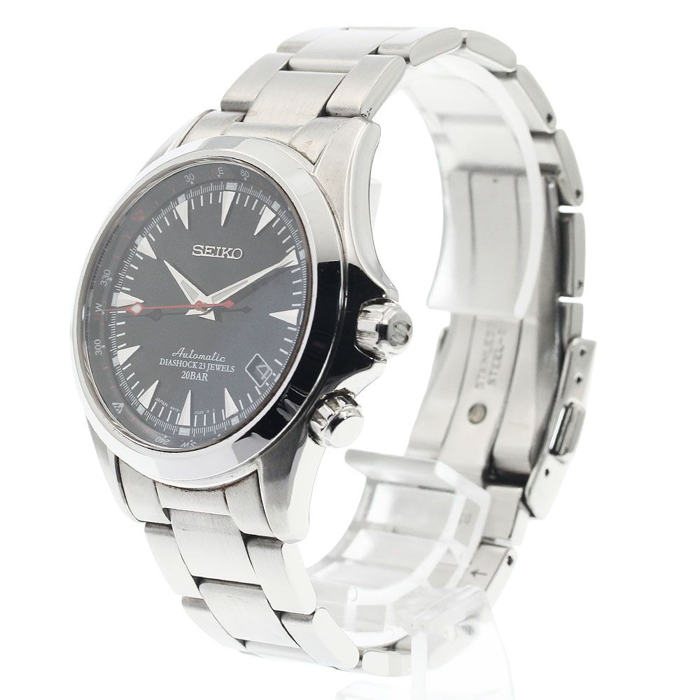  セイコー SEIKO SARB015 6R15 00E0 メカニカル アルピニスト デイト 自動巻き メンズ 内箱 保証書付き_931046 ストレッチデニム 自動巻き時計 腕時計(アナログ)