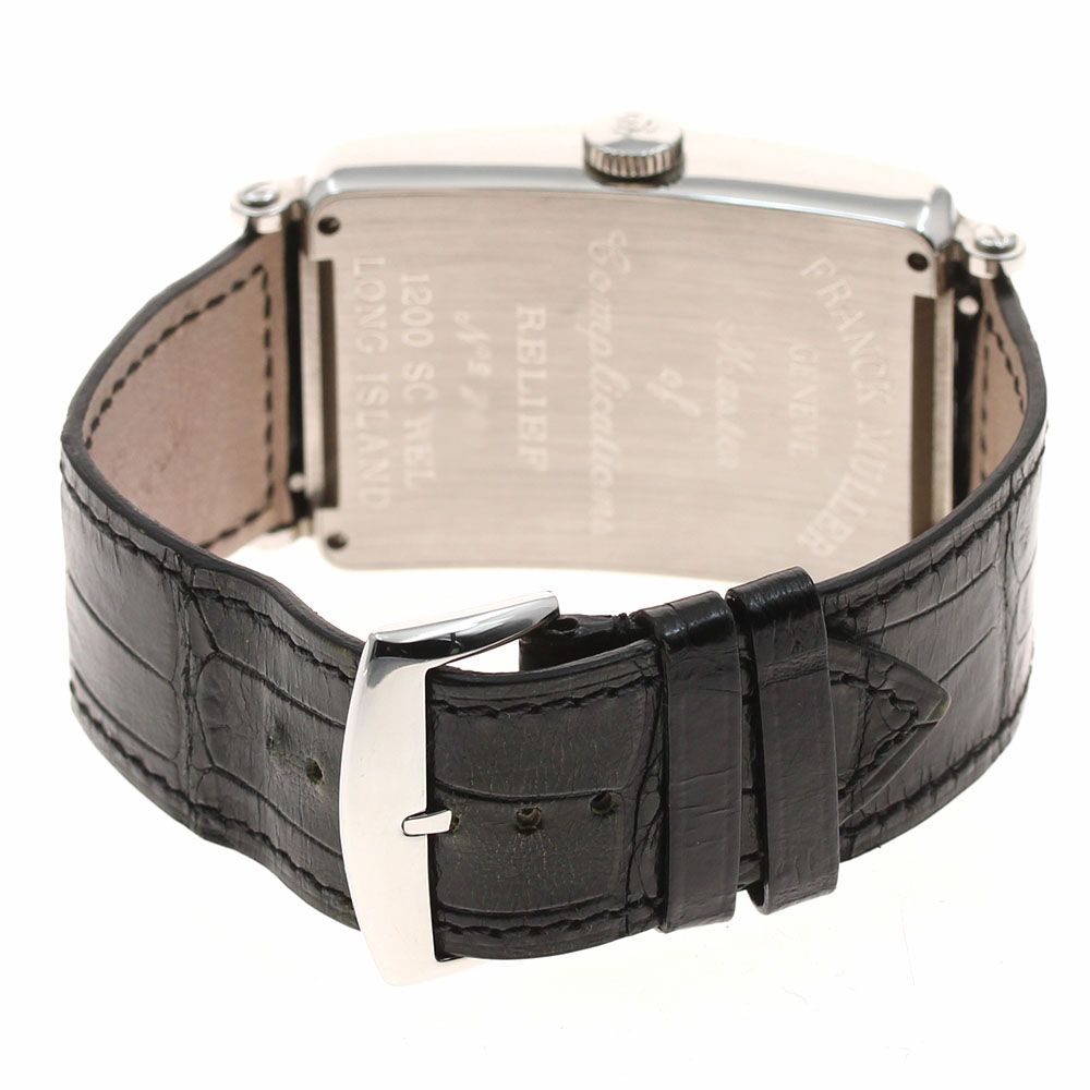  フランクミュラー FRANCK MULLER 1200SCREL ロングアイランド レリーフ 自動巻き メンズ 内 き_933618 モックネック 自動巻き時計 腕時計(アナログ)