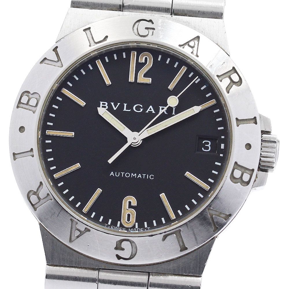ブルガリ BVLGARI LCV35S ディアゴノ デイト 自動巻き メンズ _936362