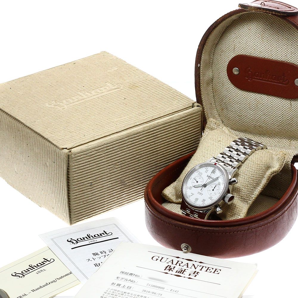  ハンハルト hanhart 715 000B 00 アドミラル クロノグラフ 自動巻き メンズ 箱 保証書付き_934904 スポーツミックス 自動巻き時計 腕時計(アナログ)