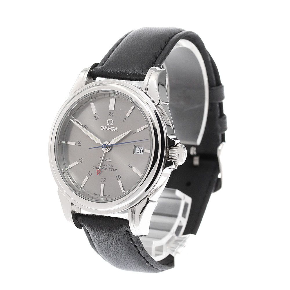  オメガ OMEGA 4833 41 31 デビル コーアクシャル GMT 自動巻き メンズ 保証書付き_938930 ウインドブレーカー 自動巻き時計 腕時計(アナログ)