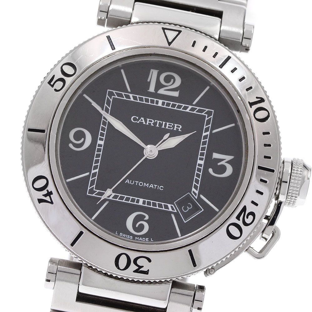 訳あり カルティエ CARTIER W31077M7 パシャ シータイマー デイト 自動巻き メンズ _938990