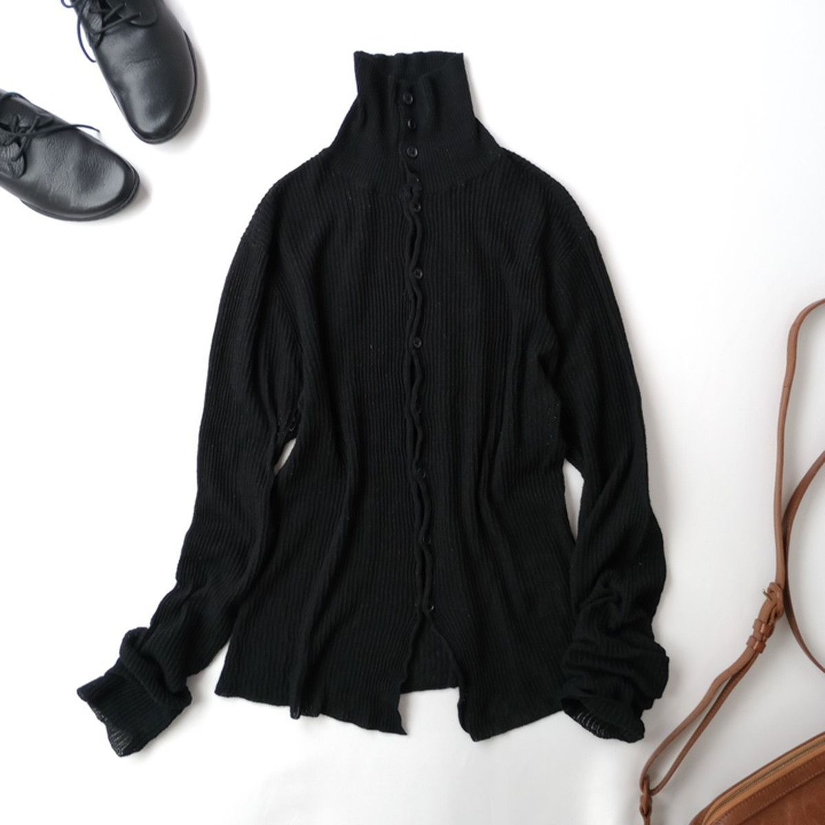 RIM.ARK リムアーク Sheer rib knit tops シアー リブニットトップス