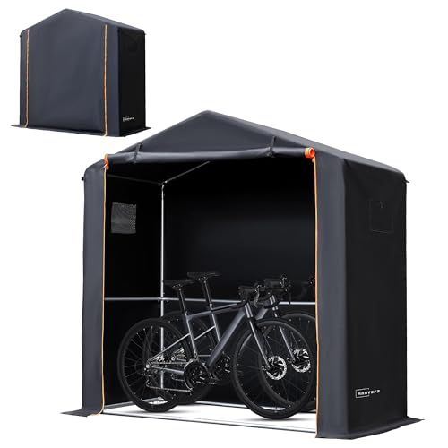 Anovara アノヴァラ サイクルハウス バイクガレージ サイクルポート 1台用～2台用 自転車置き場 屋外 サイクルガレージ バイク ガレージ ガレージテント 自転車 テント 屋根 車庫 自転車小屋 大な正門 物置 1 fb 53 aa 4