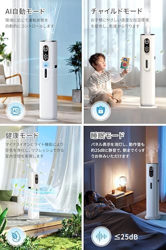 吹出口360°調整 自動湿度調整