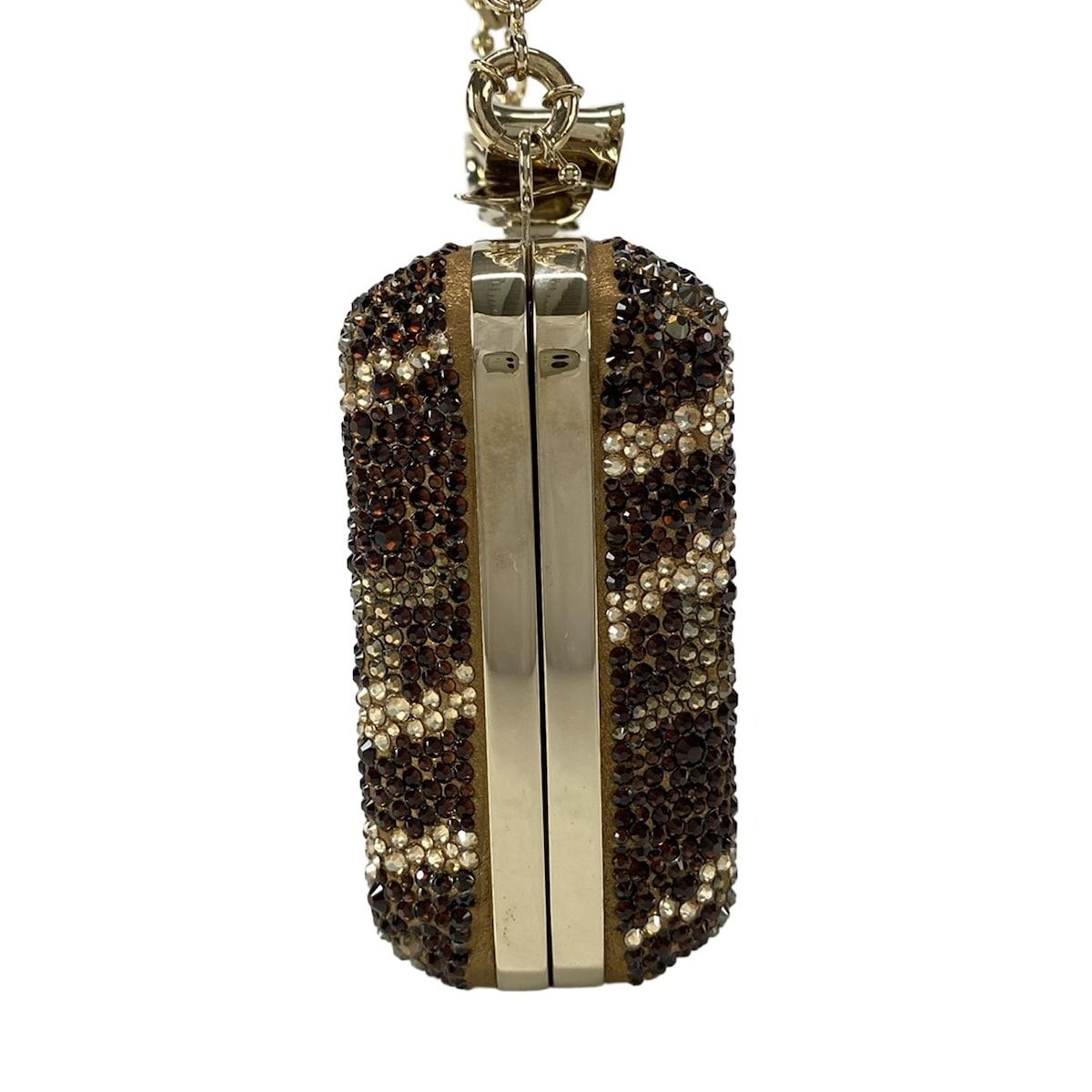 クリスチャンルブタン ショルダーバッグ - 黒×ゴールド ラインストーン