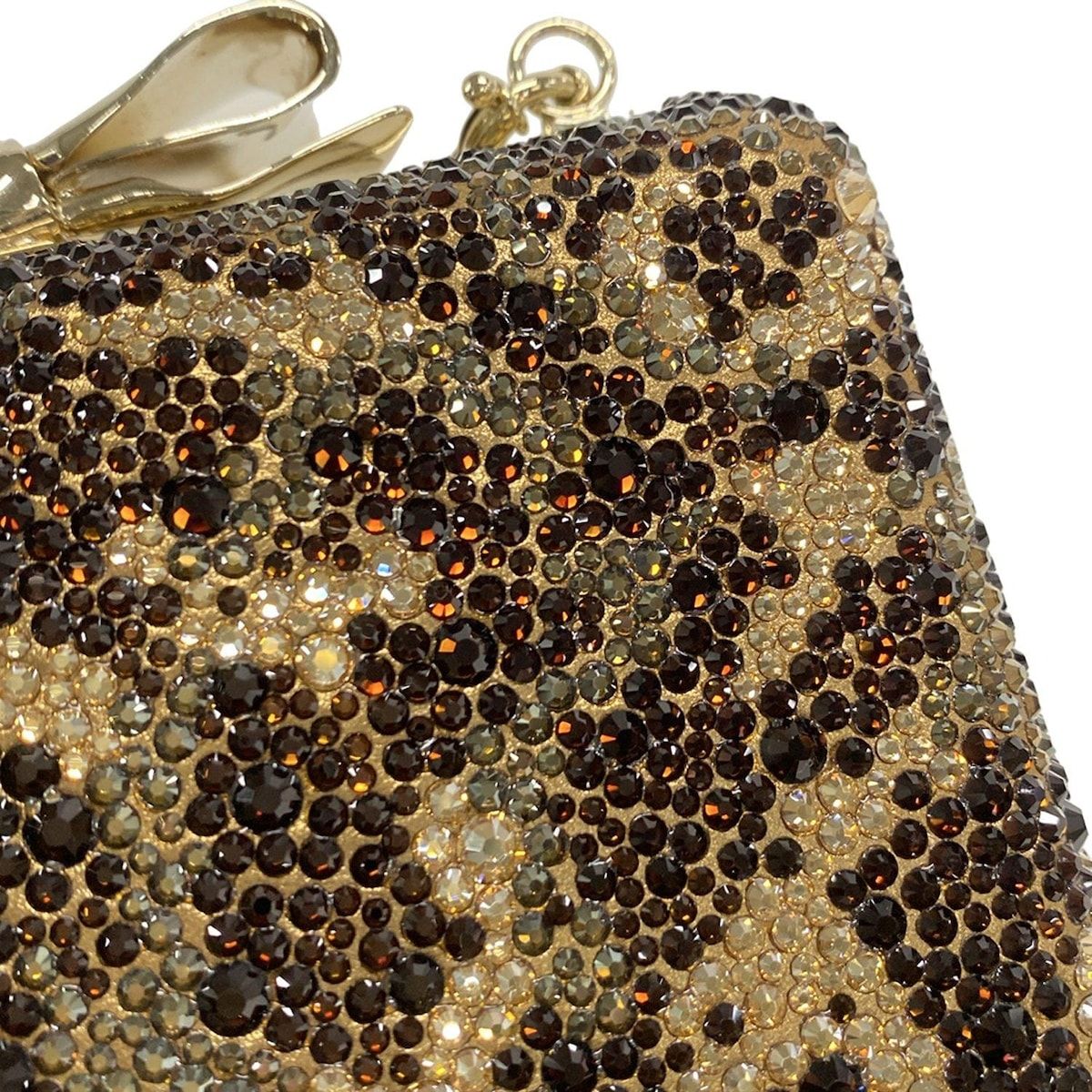 クリスチャンルブタン ショルダーバッグ - 黒×ゴールド ラインストーン