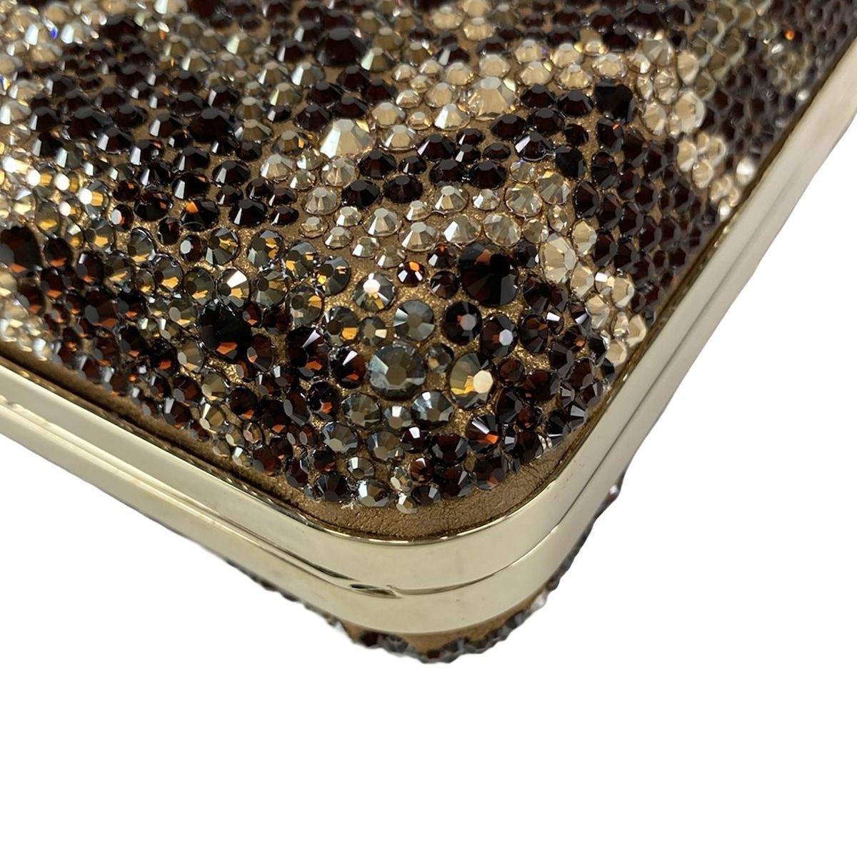 クリスチャンルブタン ショルダーバッグ - 黒×ゴールド ラインストーン