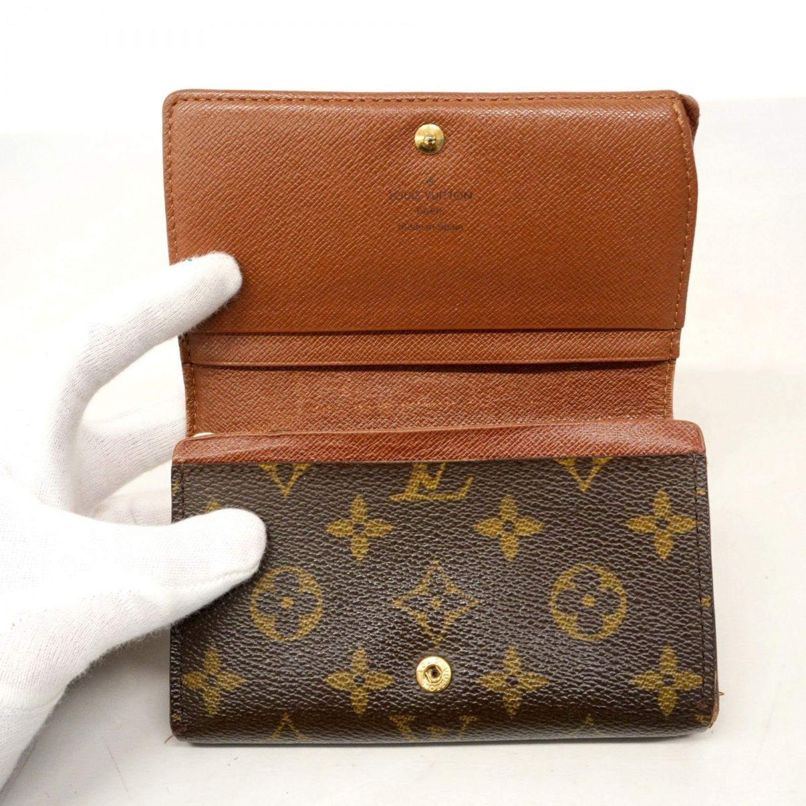 ルイヴィトン ポルトフォイユ トレゾール モノグラム 財布 ブラウン LOUIS VUITTON ルイヴィトン 884AN モノグラム ポルトフォイユ