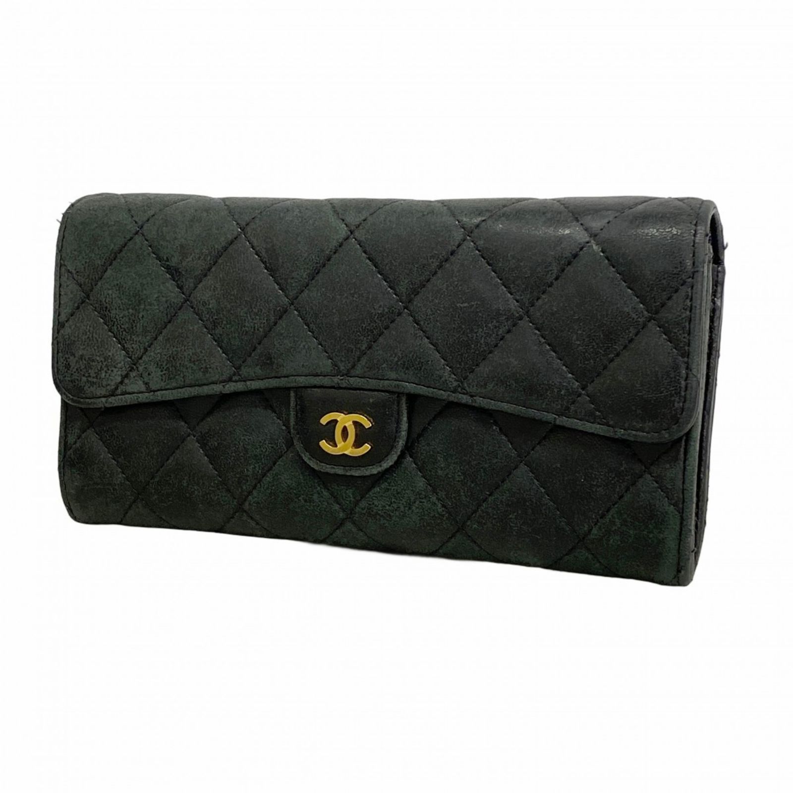 シャネル(Chanel) シャネル 長財布 マトラッセ ラムスキン ブラック 