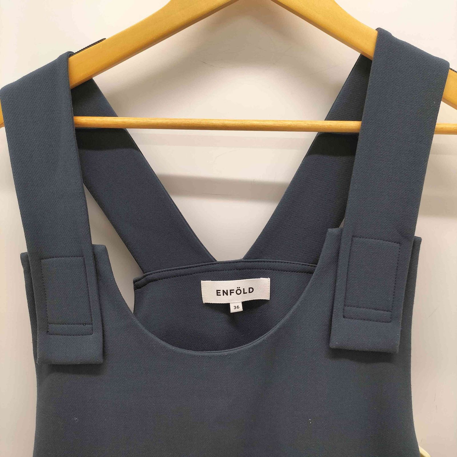 エンフォルド ENFOLD ダブルクロス1ヘムドレープジャンパースカート