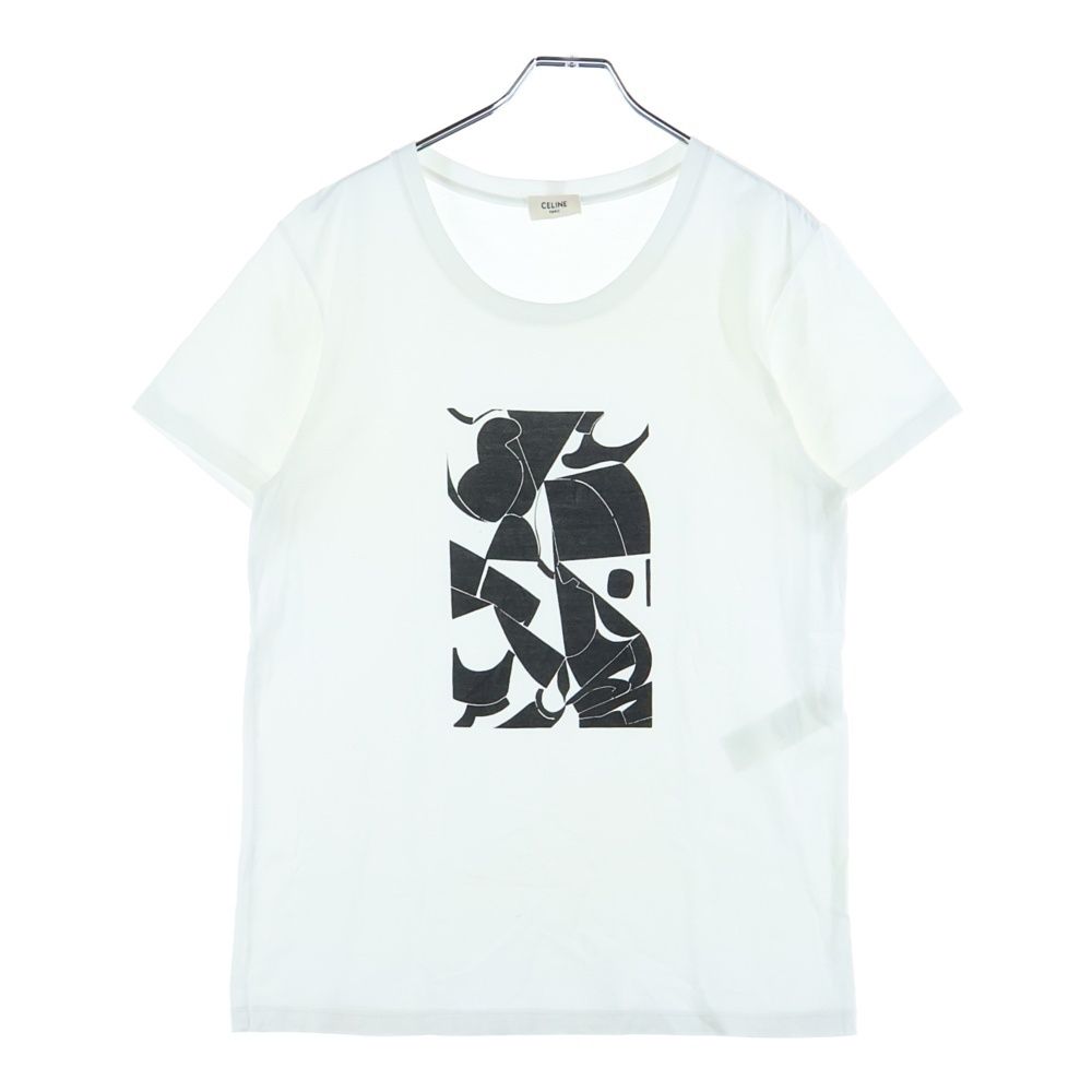 CELINE (セリーヌ) フロントプリント クルーネック半袖Tシャツ