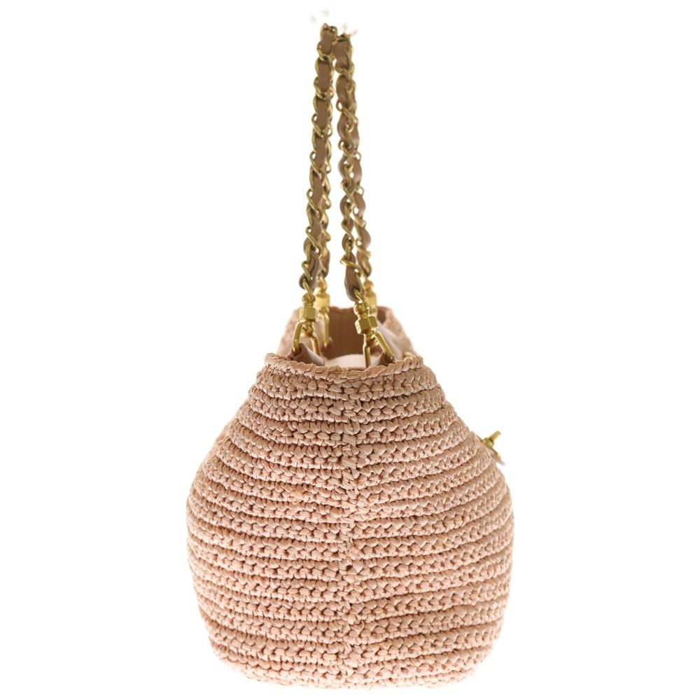 レア⭐︎CHANEL ラフィア素材GOLDチェーンバッグ レア⭐︎CHANEL ラフィア素材GOLDチェーンバッグ シャネルの限定バッグ
