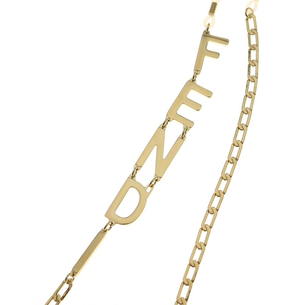 FENDI (フェンディ) ロゴプレート グラスコード ゴールドメタルアイ