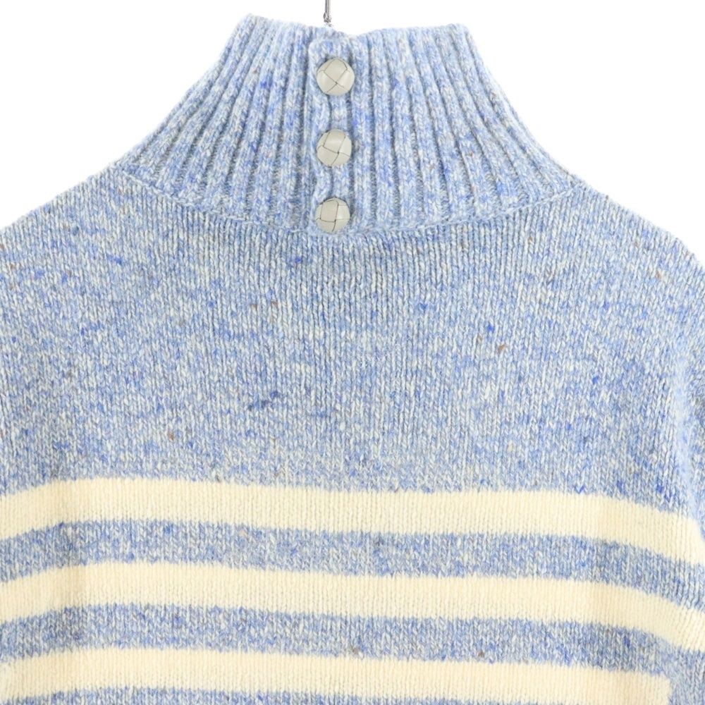 CHANEL (シャネル) 08AW ココマークロゴ刺繍 ボーダー柄 カシミヤ混