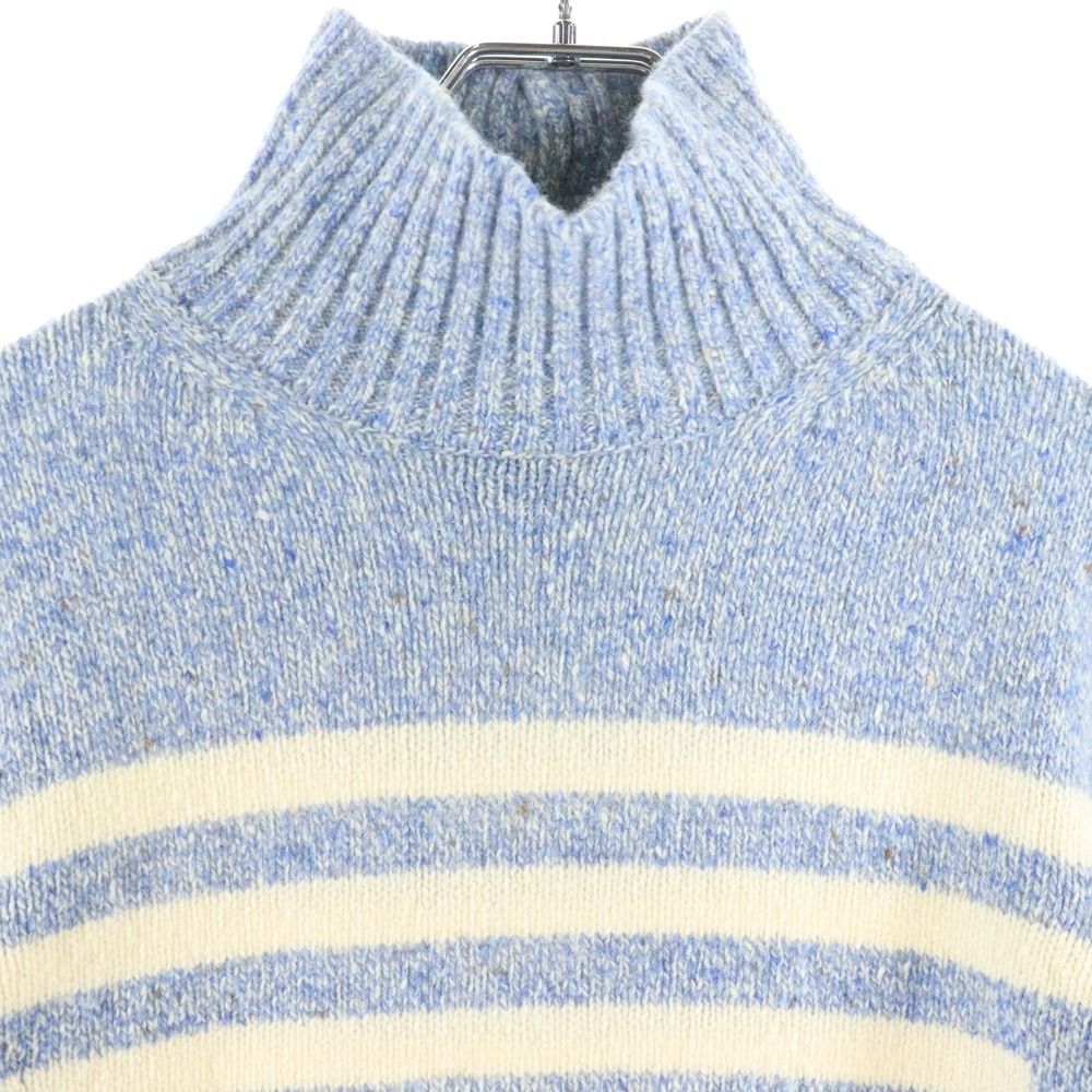 CHANEL (シャネル) 08AW ココマークロゴ刺繍 ボーダー柄 カシミヤ混