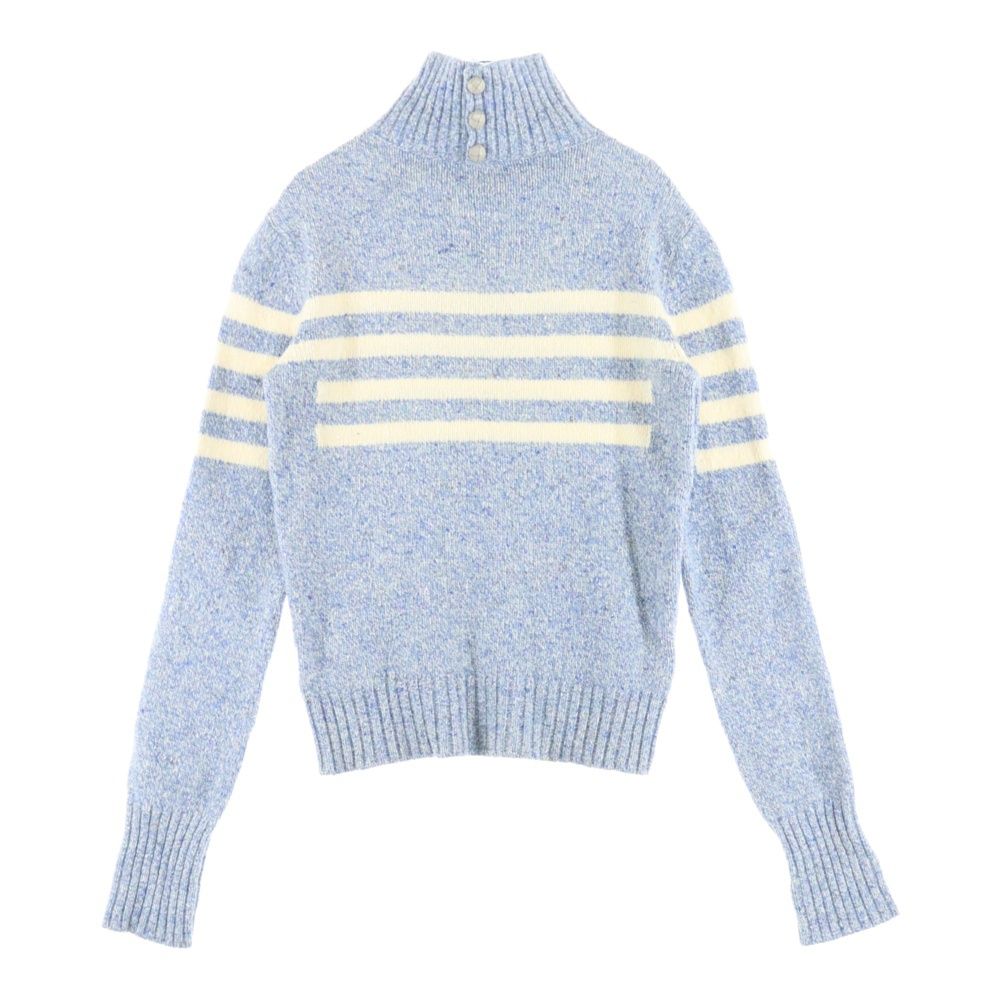 CHANEL (シャネル) 08AW ココマークロゴ刺繍 ボーダー柄 カシミヤ混