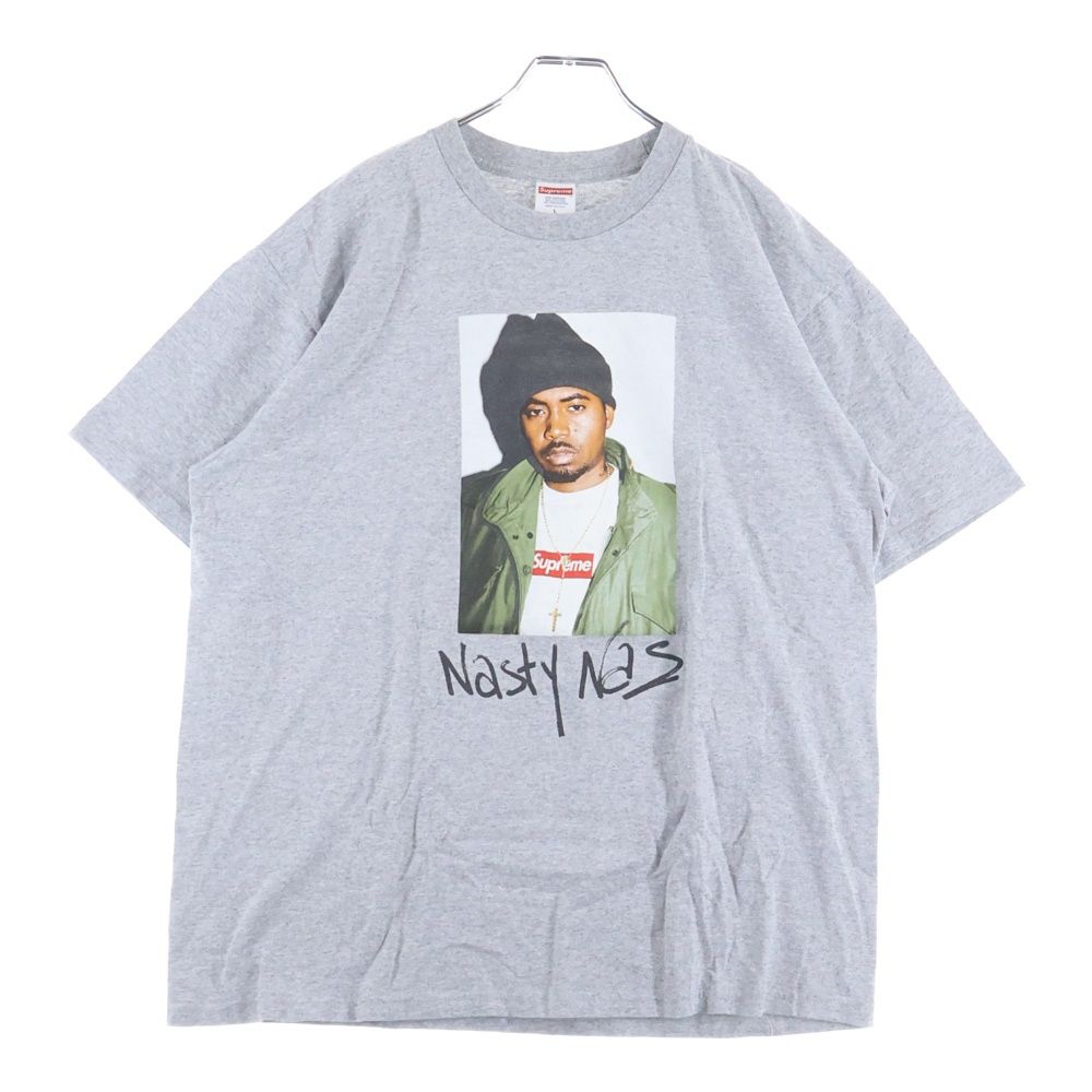 と*も様 Supreme nas tシャツ Lサイズ 数回着用 SUPREME (シュプリーム) 17AW Nas Tee ナズ フロントプリント クルー