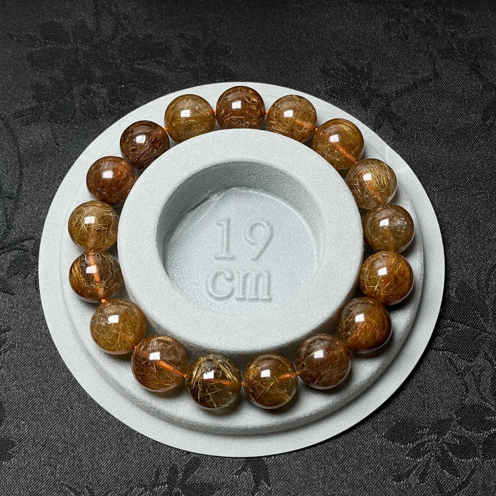 天然水晶☆【60A銅髪ルチルクォーツ】☆ブレスレット 天然石 12.8-13.3