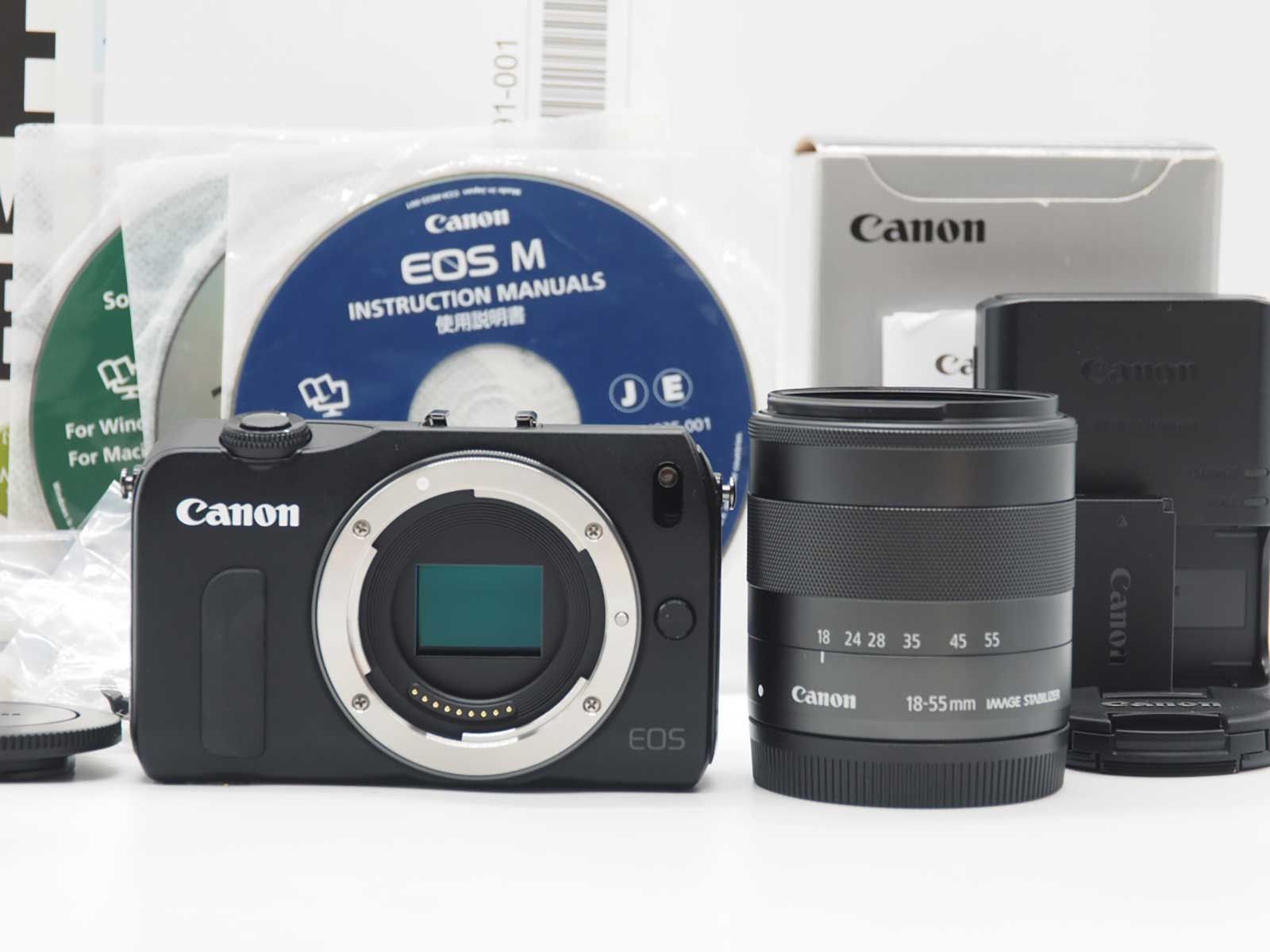 キャノン Canon EOS M Mirrorless Digital Camera Black 18-55mm Lens