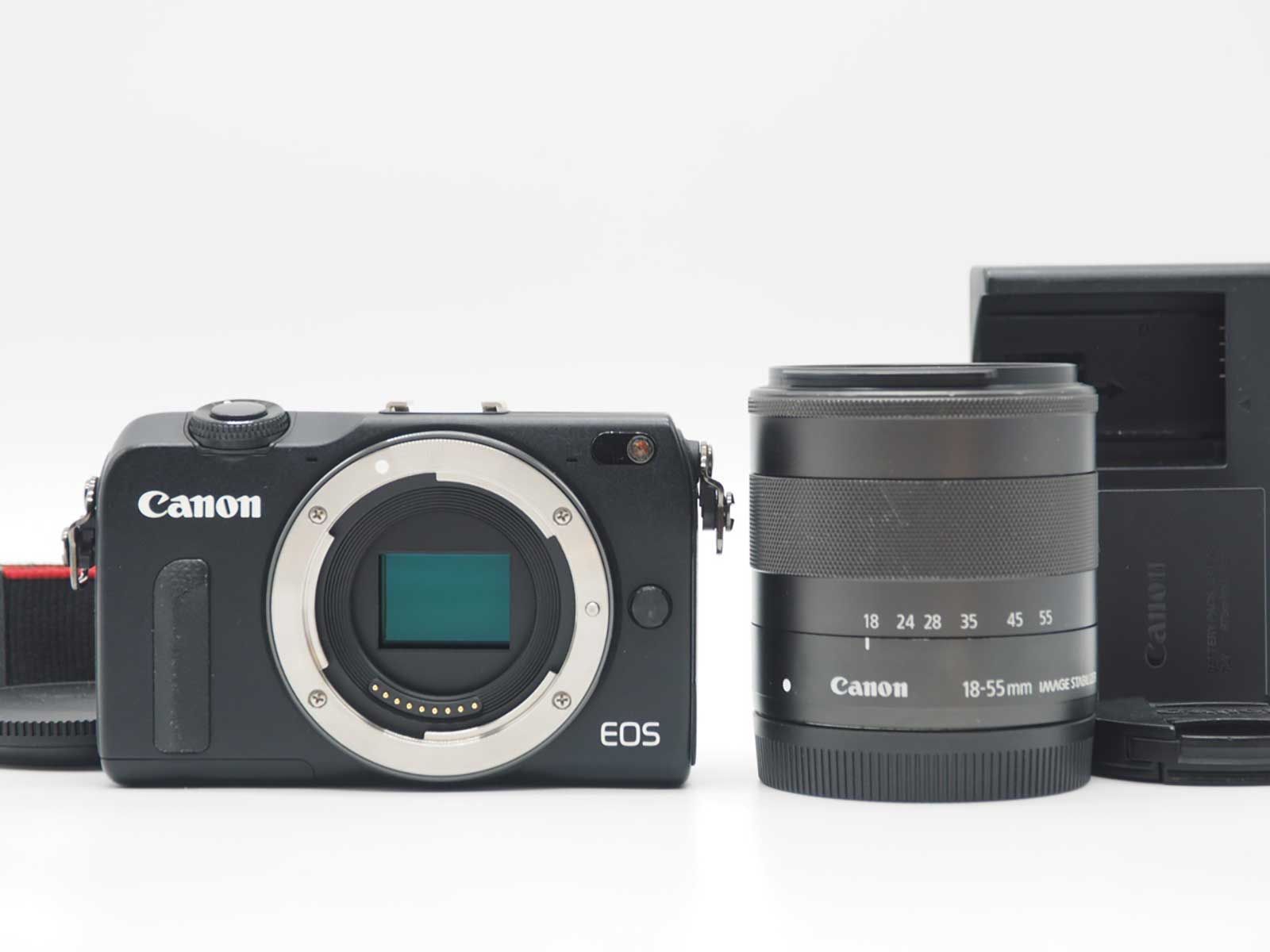 キャノン Canon EOS M2 18.0MP Digital Camera Black 18-55mm Lens