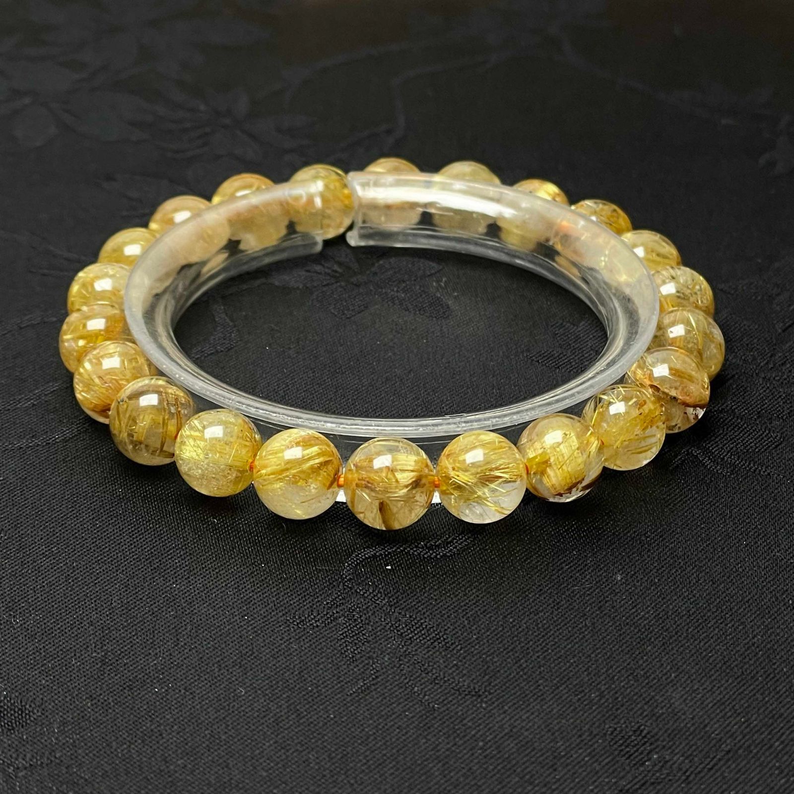 天然美品☆【50A極!極満針ルチルクォーツ】☆ブレスレット 天然石A 金