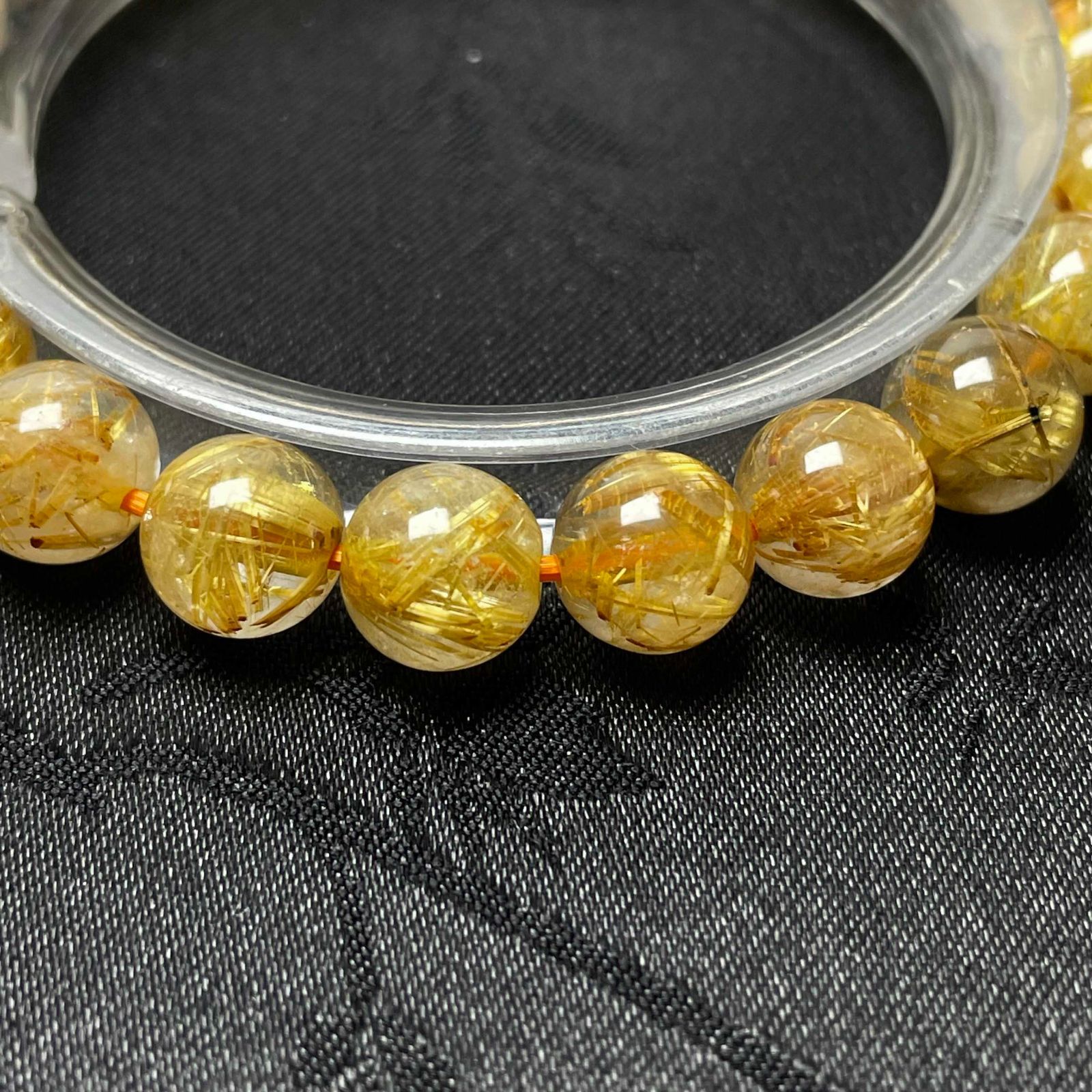 天然美品☆【50A極!極満針ルチルクォーツ】☆ブレスレット 天然石A 金