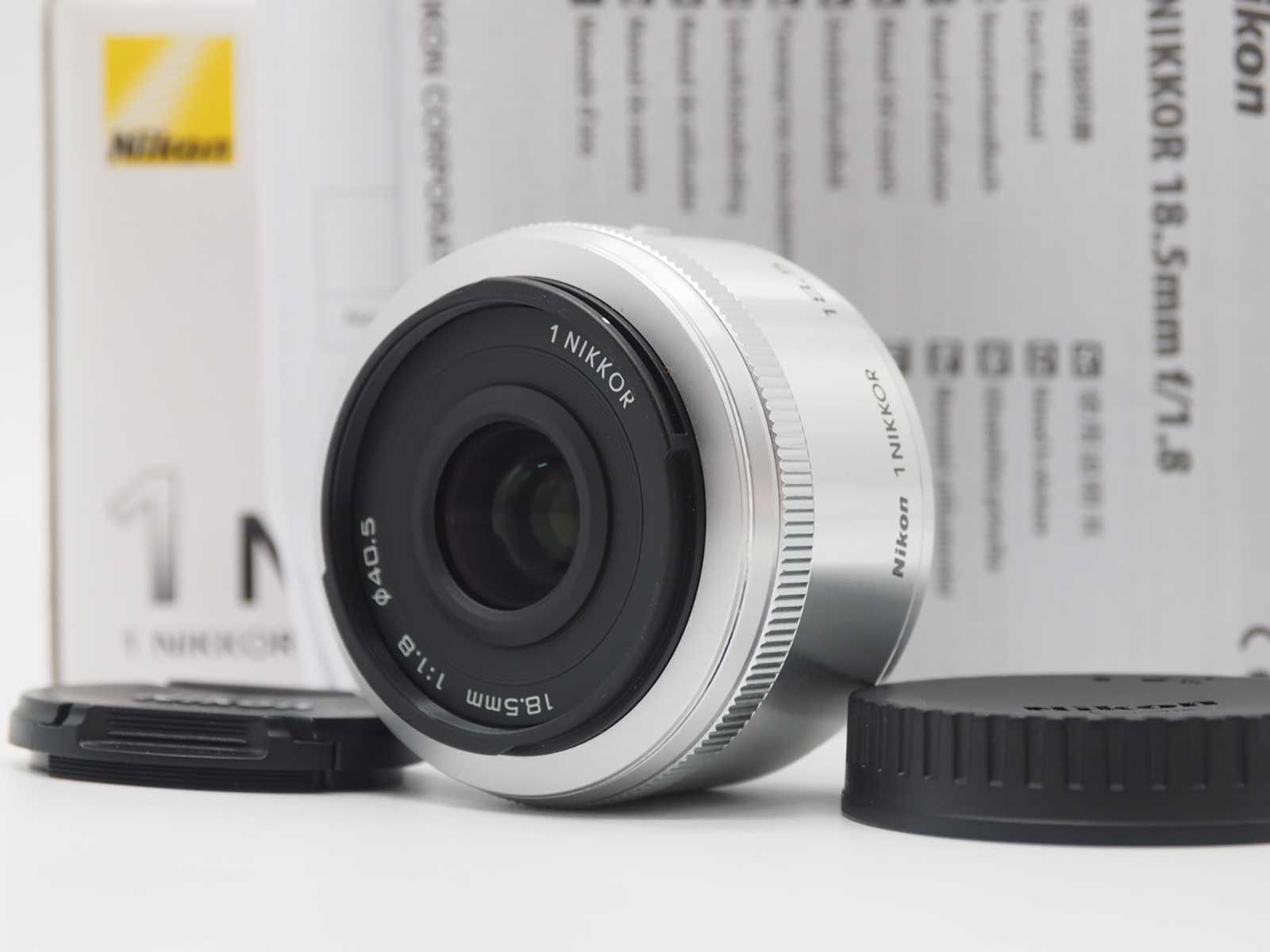 ニコン Nikon 1 NIKKOR 18.5mm F/1.8 Lens Silver For Nikon 1 元箱 