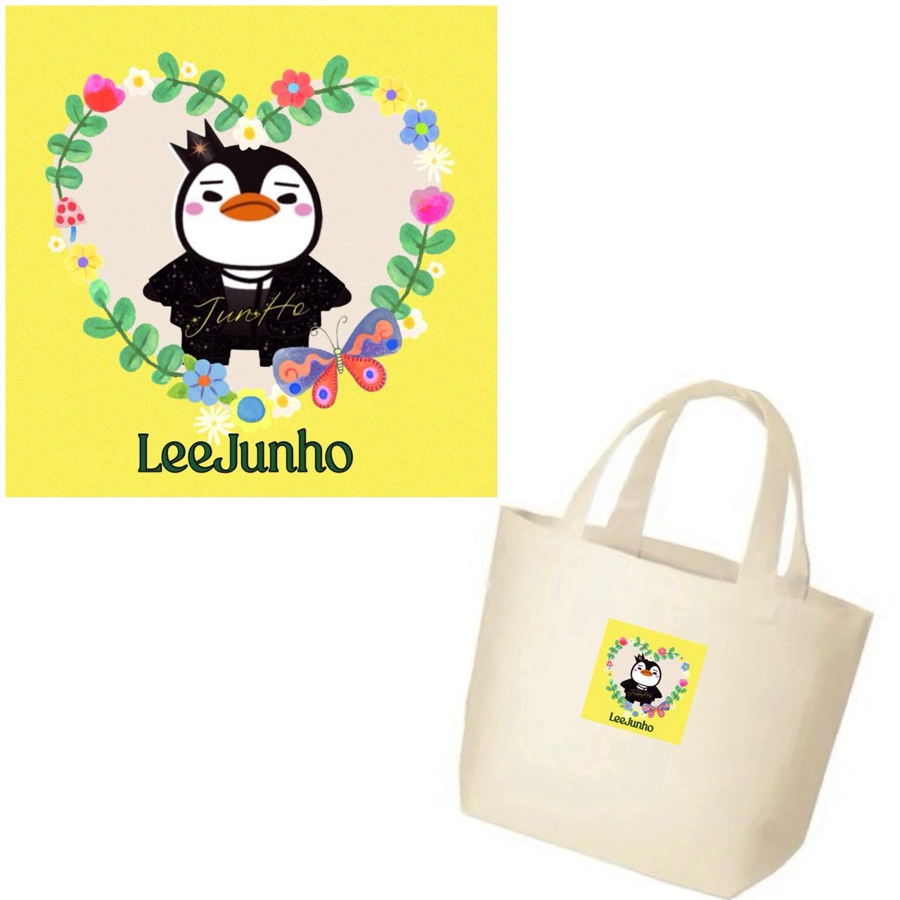 ジュノ 2PM 内ポケット付き キャンバス ミニ バッグ トートバッグ お