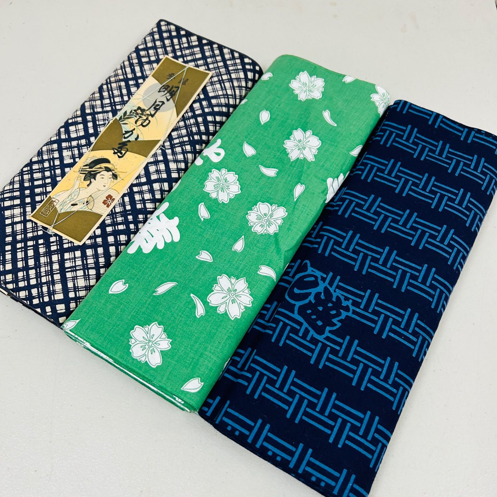 綿浴衣 反物 3本 反物まとめ売り リメイク材料 m-892 - メルカリ