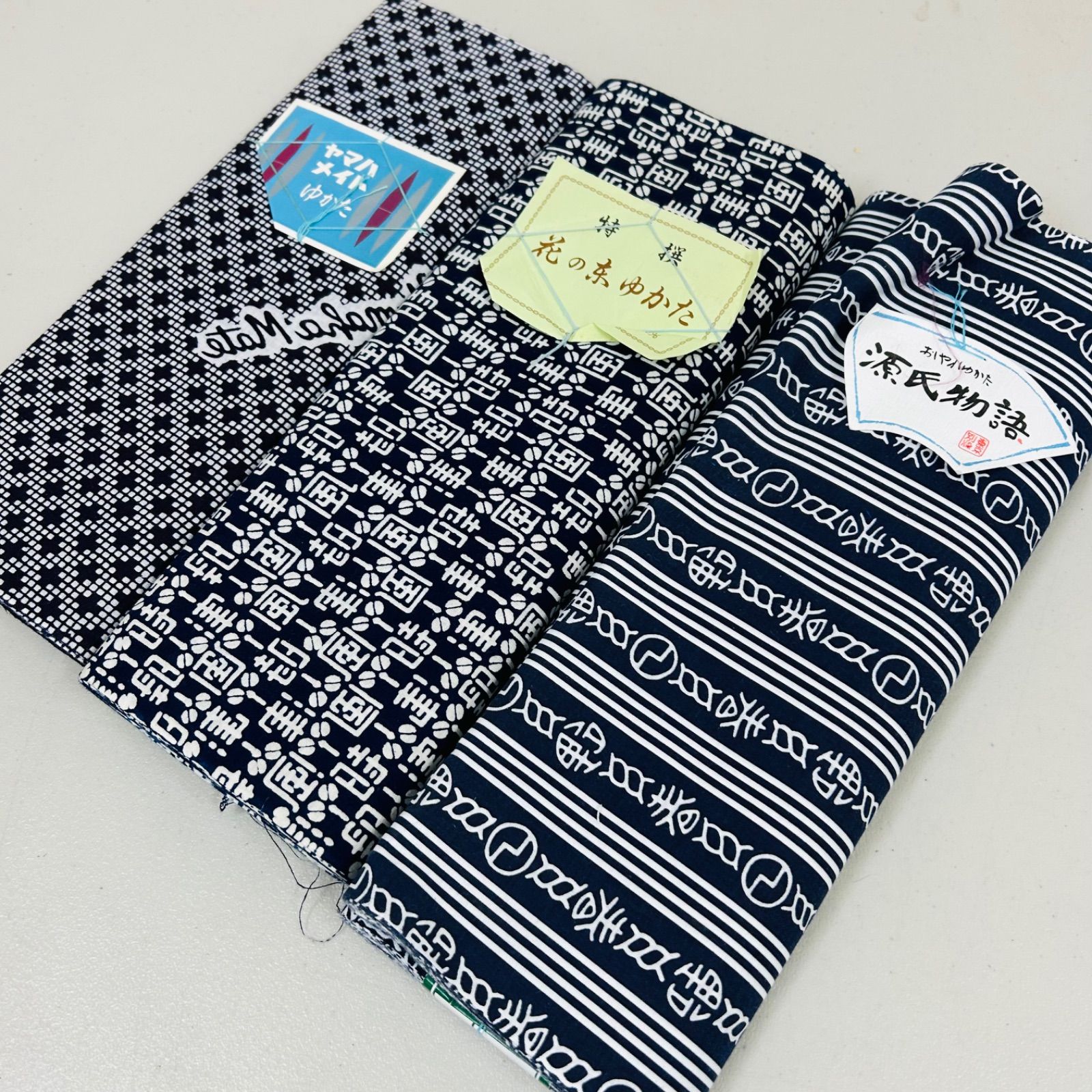 綿浴衣 反物 3本 反物まとめ売り リメイク材料 m-893 - メルカリ