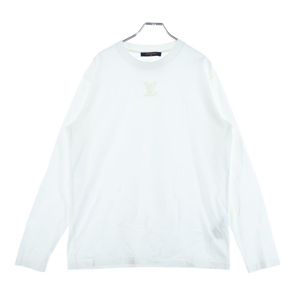 LOUIS VUITTON ロゴ入り長袖カットソー LOUIS VUITTON (ルイヴィトン) 25SS エンボス LV ロゴ クルーネック