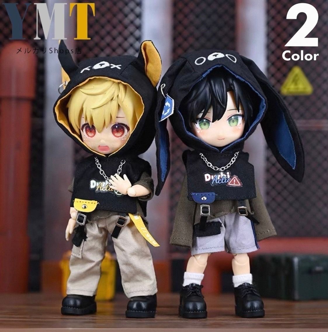 オビツ11 ドール服 サイバーパンク風セット パーカー、トップス