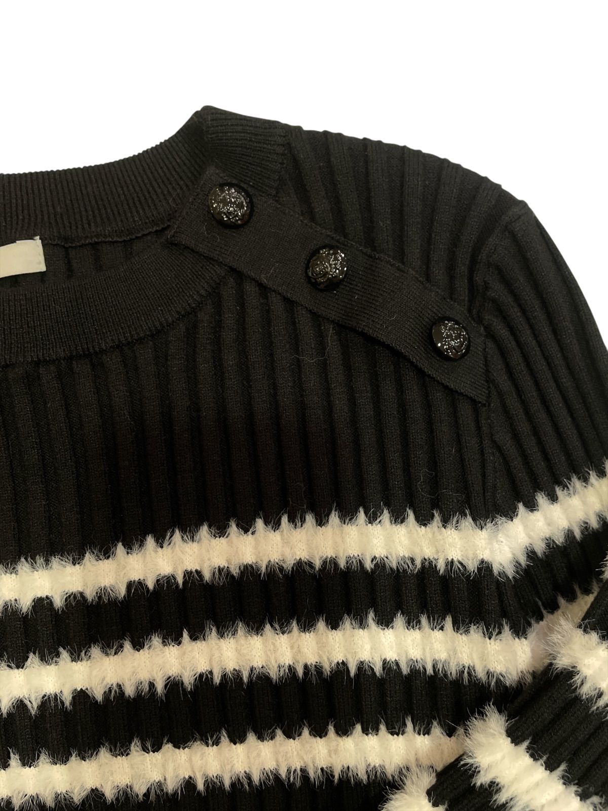 ANAYI アナイ フェザーボーダープルオーバーニット 102328-16-690-95