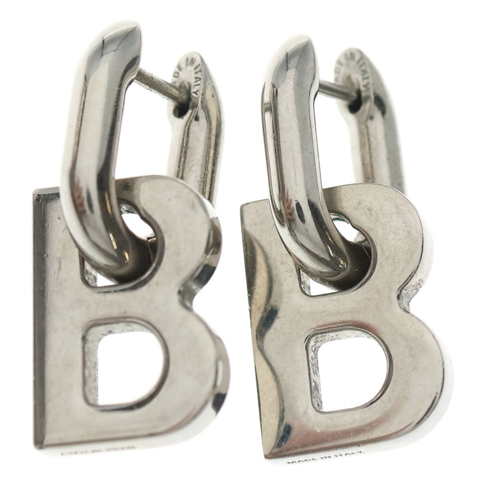 BALENCIAGA (バレンシアガ) B CHAIN EARRING XS 655286 TZ99S ロゴ刻印
